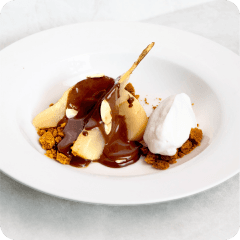 Dessert with ice cream